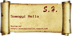 Somogyi Hella névjegykártya